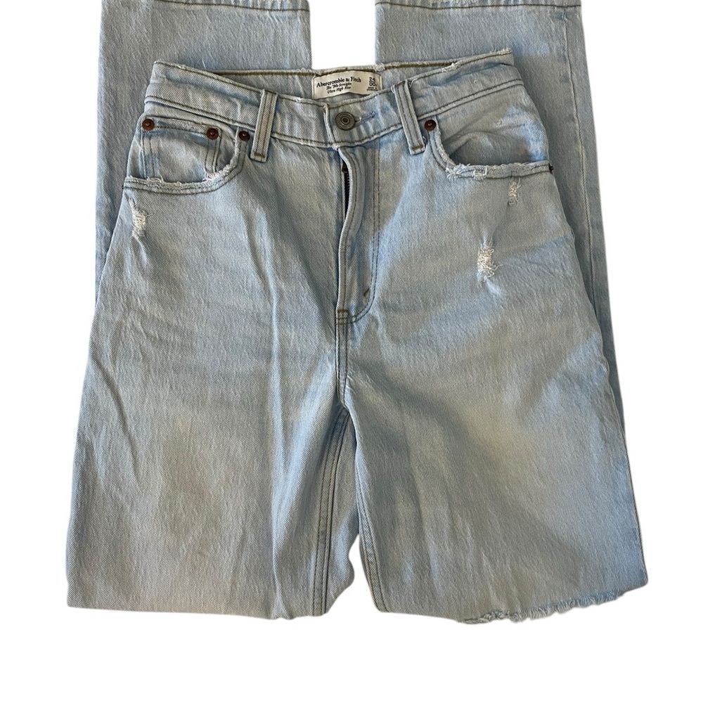 Abercrombie & Fitch Blue Boyfriend Jeans Distressed
